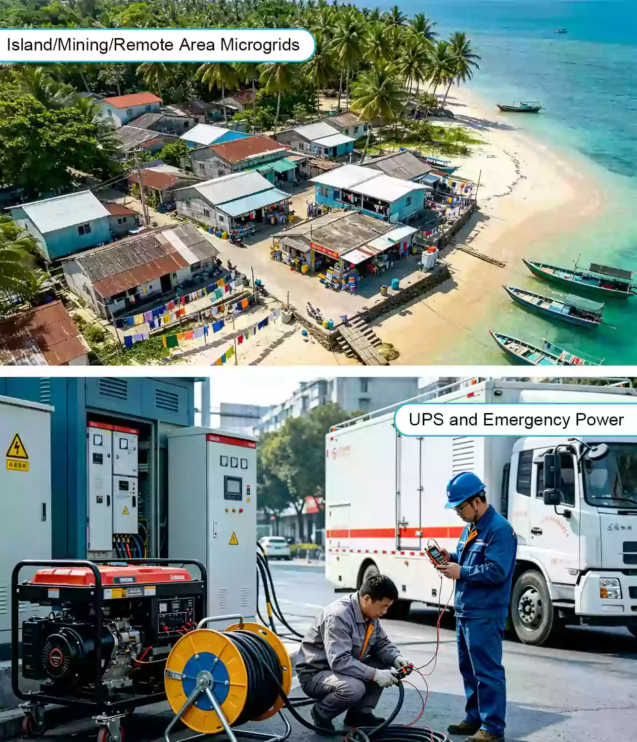 Islands and emergency power sources